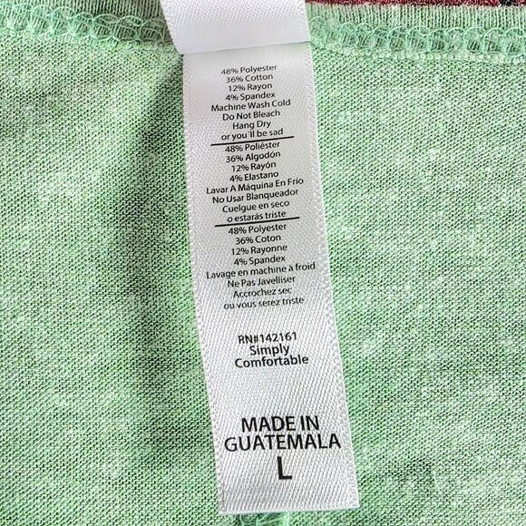 LuLaRoe Mint Green Irma Hi-Low Tunic Top L - Picture 6 of 7